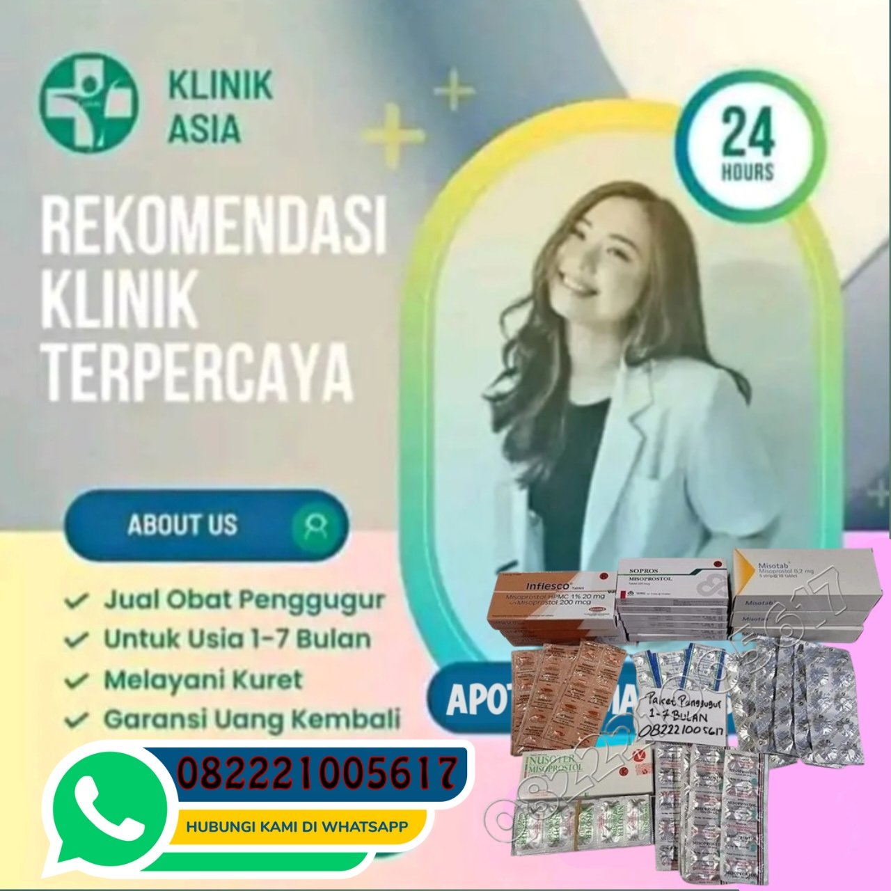 Jual Obat Aborsi Takalar 08222/100/5617 Cytotec Misoprostol Sopros Originals
